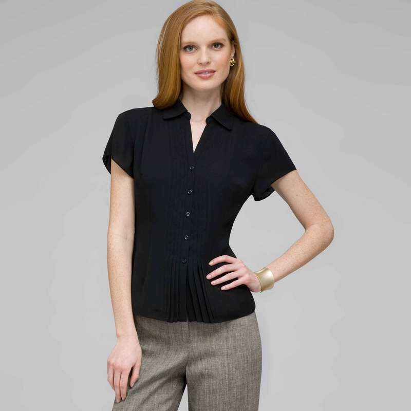 Must Have Washable No-Iron Georgette Blouse, , large