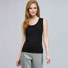 Sleeveless Scoop Neck Shell., , small