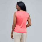 Sleeveless Pleated Top., , small