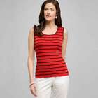 Stripe Shell, Cardinal Red & Black, small