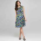 Floral Ruffly Seam Party Dress, , small