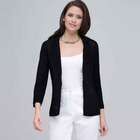 3/4 Sleeve Notch Cardigan., , small